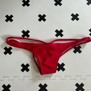 Ruched Bottom Red Bikini size Small | exclusive Hawaiian Boutique “Pakaloha”